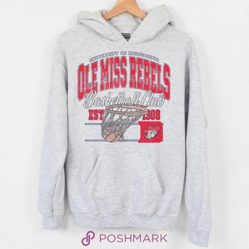 Ole Miss Rebels Basketball NCAA university hoodie sweatshirt shirt retro 1908